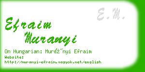 efraim muranyi business card